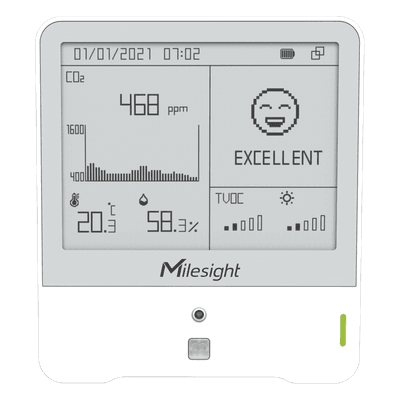 Monitor Ambiental Iaq LoRaWAN / 9 Sensores (co2, Tvoc, Temp, Hum) / Display E-ink 4.2 Pulgadas / Certificación Well / Monitoreo para Bms y Edificios Inteligentes image 2