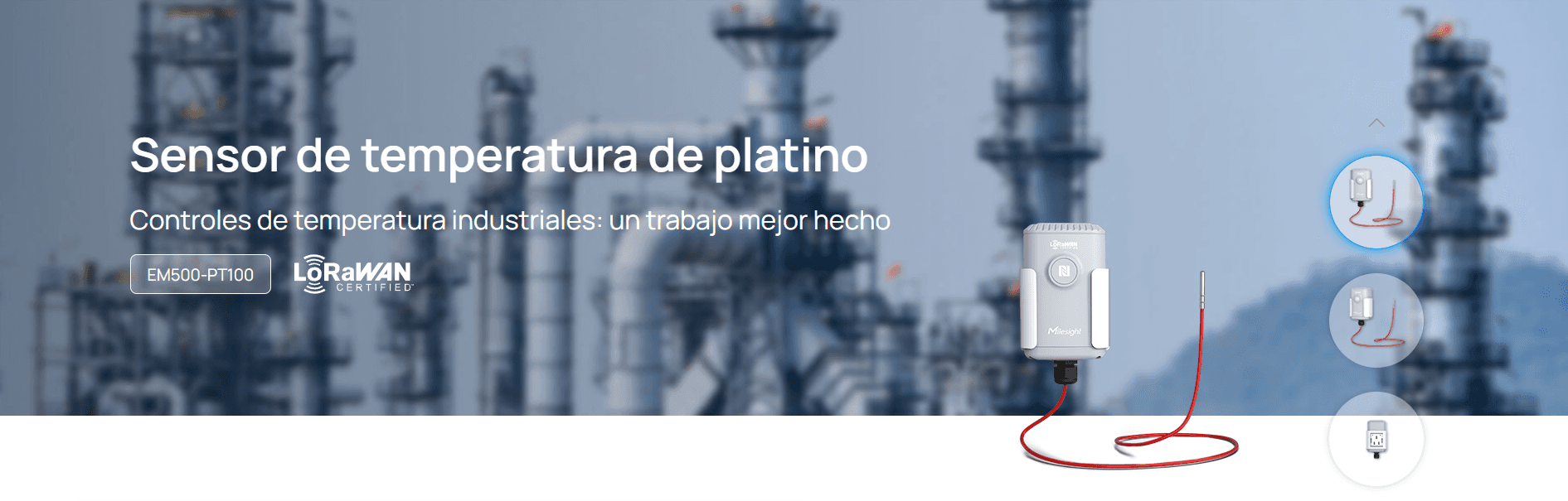 Sensor Industrial de Temperatura con Sonda Pt100 y LoRaWAN (hasta 200°c) image 2