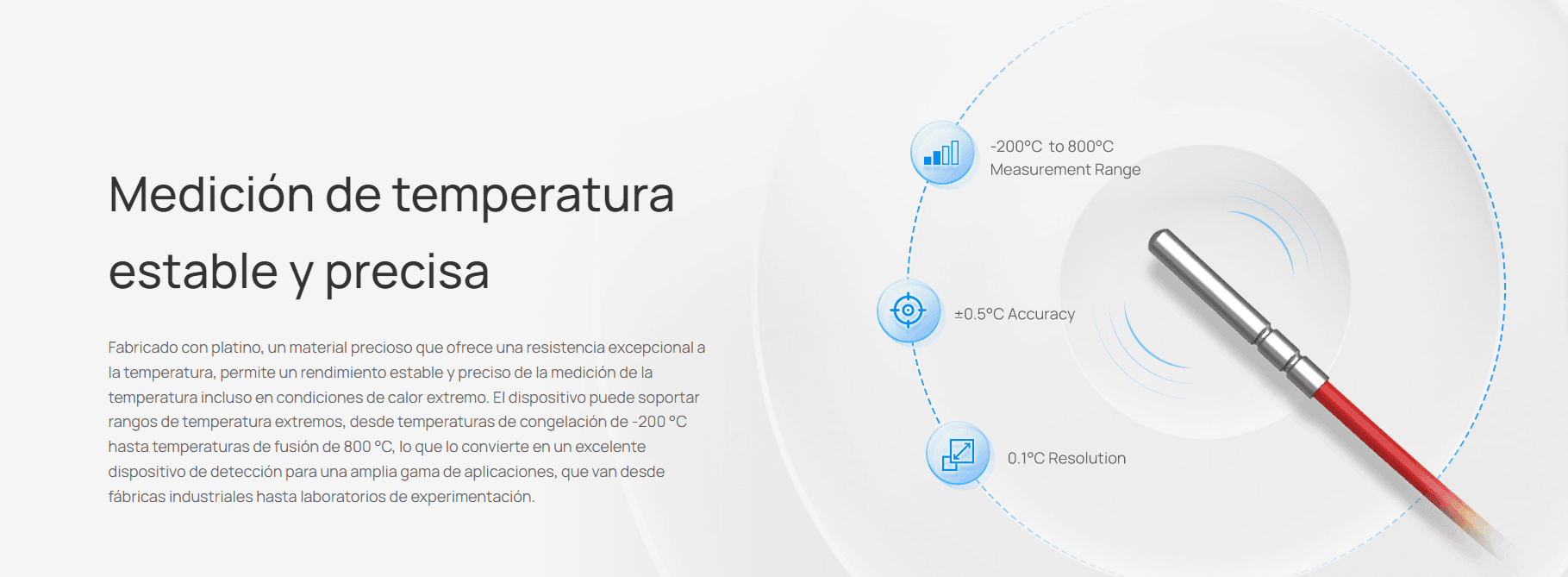 Sensor Industrial de Temperatura con Sonda Pt100 y LoRaWAN (hasta 200°c) image 3