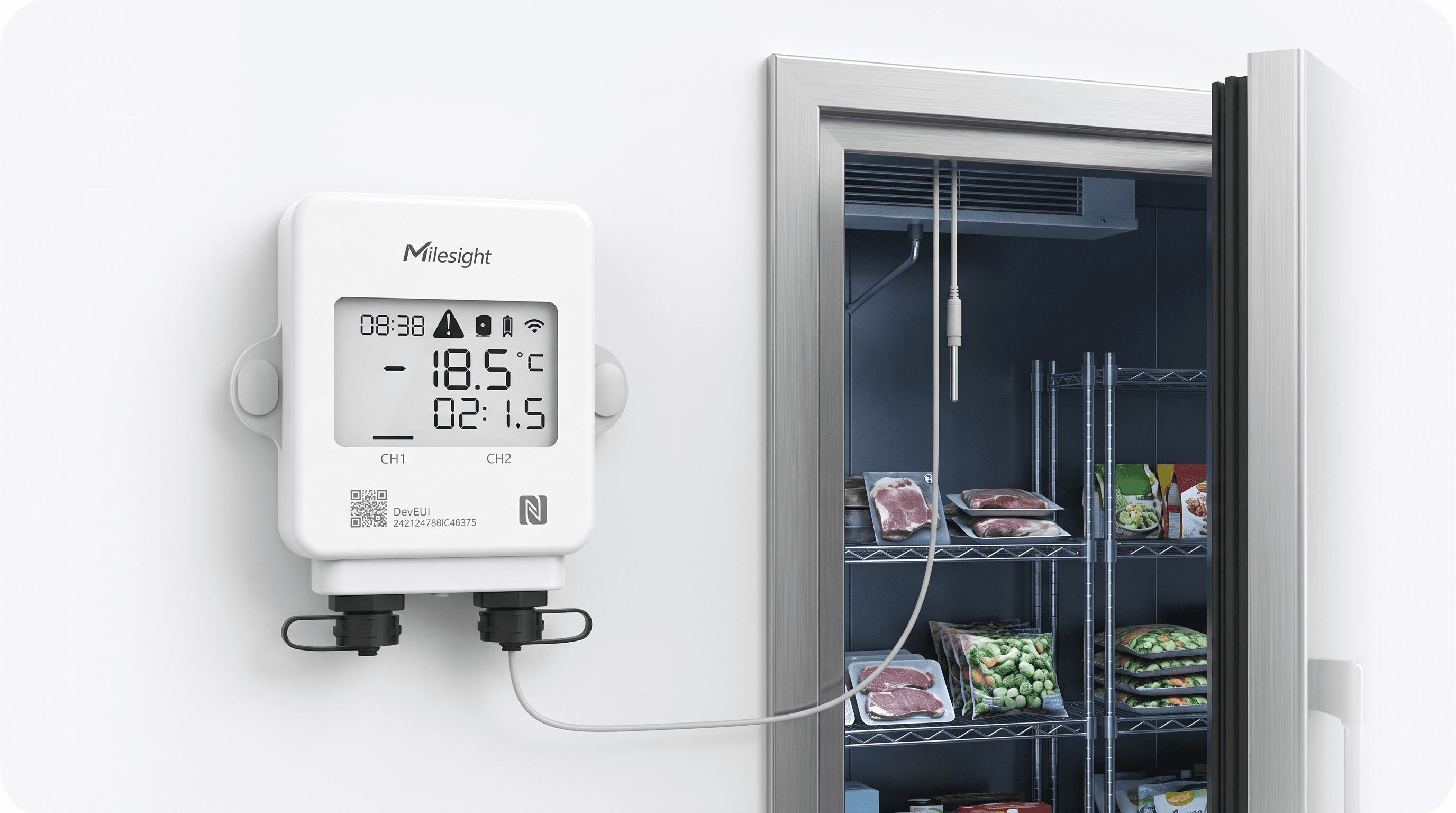 Display LoRaWAN para Monitoreo de Temperatura en Cadena de Frío / Pantalla Lcd / Sensor Magnético / En12830 / IP65 image 10