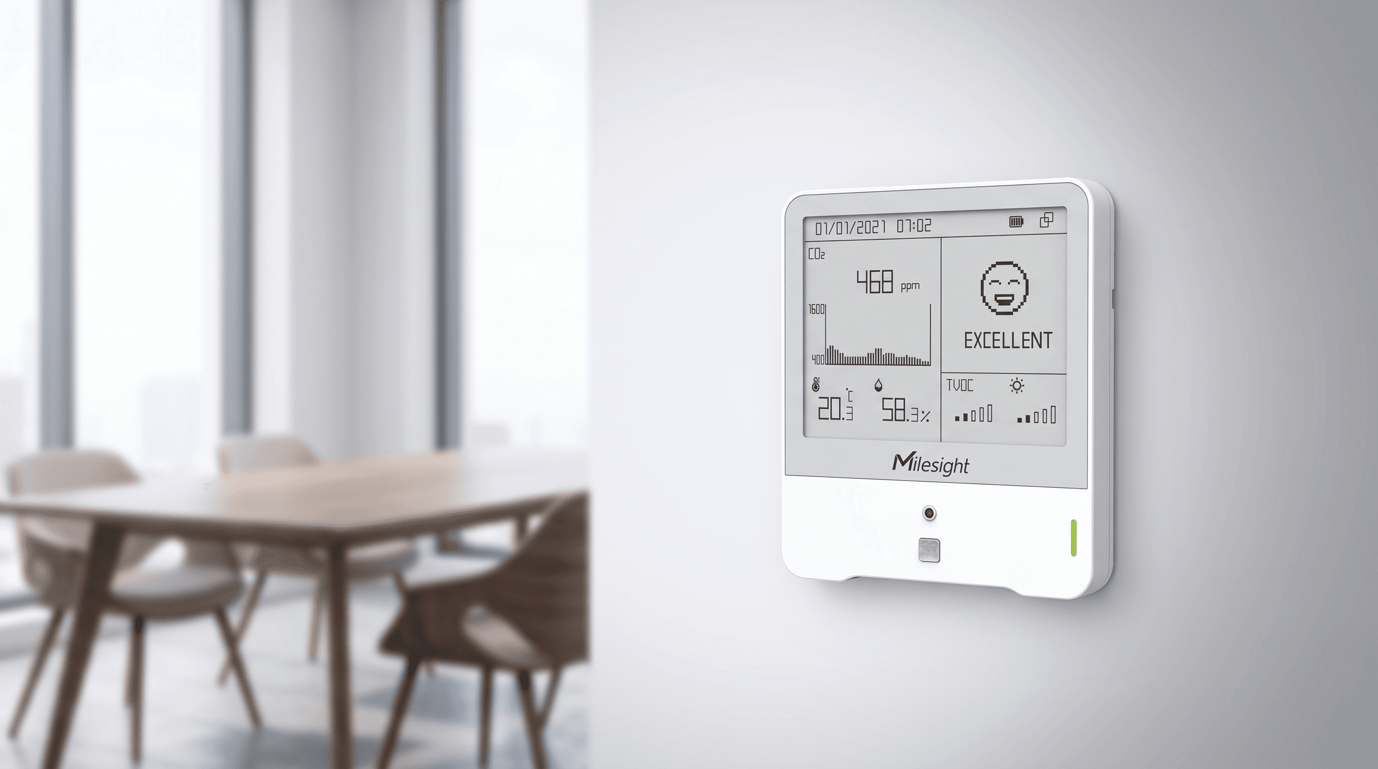 Monitor Ambiental Iaq LoRaWAN / 9 Sensores (co2, Tvoc, Temp, Hum) / Display E-ink 4.2 Pulgadas / Certificación Well / Monitoreo para Bms y Edificios Inteligentes image 9